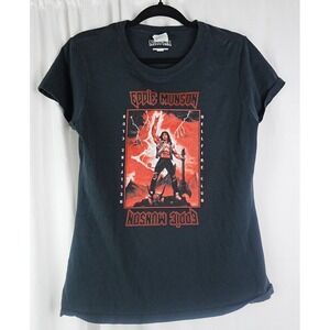 Eddie Munson Stranger Things Mens Medium T-Shirt Blk Netflix Hellfire Club Rock‎